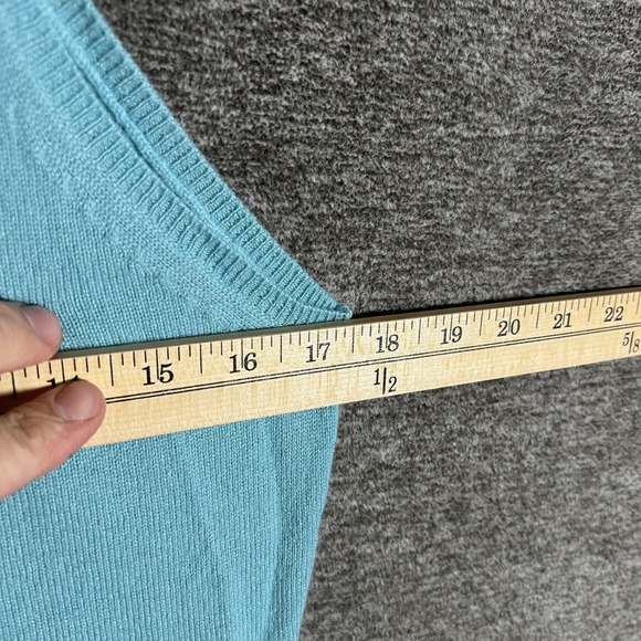 Loro Piana Sweater Womens Small? Blue Cashmere Sleeveless Knit Shell Made Italy - Picture 5 of 8